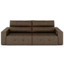 Ver imagem 7 de Sofá Retrátil 3 Lugares 224cm 2 Módulos Nero com USB Couro Cappuccino G52 - Gran Belo