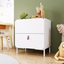 Ver imagem 4 de Balcão Infantil 50x55,5cm 2 Gavetas e Pés Metálicos Branco BDI11