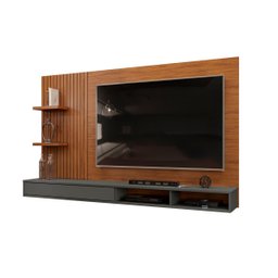 Painel para Tv até 60 Polegadas 2 Prateleiras Bento Dj Móveis Freijó/cinza Urbano - 5