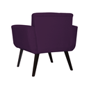 Ver imagem 2 de Poltrona Decorativa Sala e Recepção Geovana Suede Roxo - LM DECOR