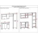 Ver imagem 5 de Cozinha Completa com Balcão 7 Portas 1 Gaveta Diamante Kits Paraná