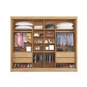 Ver imagem 2 de Guarda Roupa Casal Espelhado 2 Portas 4 Gavetas Verona-amêndoa Made Marcs