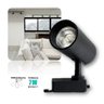 Trilho Eletrificado 1 Metro Preto Com 3 Spots Led 7W 3000K - 5