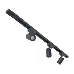 Trilho Eletrificado 1 Metro Preto Com 3 Spots Led 7W 3000K - 2