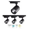 Trilho Eletrificado 1 Metro Preto Com 3 Spots Led 7W 3000K - 1