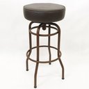 Ver imagem 1 de Banqueta Bar Alta Giratória cor Ferrugem Assento Marrom - Poltronas do Sul