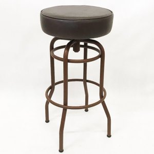 Banqueta Bar Alta Giratória cor Ferrugem Assento Marrom - Poltronas do Sul