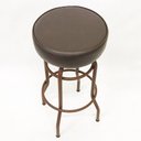 Ver imagem 2 de Banqueta Bar Alta Giratória cor Ferrugem Assento Marrom - Poltronas do Sul