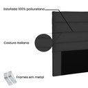 Ver imagem 2 de Cabeceira Queen 1,60m La Italiana Suede Preto