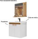 Ver imagem 3 de Conjunto Banheiro Palas com Cuba Cor Branco / Nature - Comprar Móveis em Casa