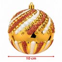 Ver imagem 5 de Bolas de Natal Glitter Dourado Decoracao Enfeite Plastico Acabamento Brilhante Kit 16PÇS