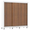 Ver imagem 2 de Guarda-Roupa Casal Madesa Mônaco 3 Portas de Correr com Pés Branco/Rustic Cor:Branco/Rustic
