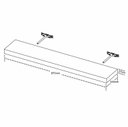 Ver imagem 3 de Prateleira Suspensa Oslo Grossa Suporte Invisível 90cm Carvalho Sala Quarto Nicho Decorativo