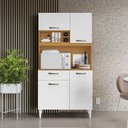 Ver imagem 1 de Kit de Cozinha Roma com 4 Portas e 1 Gaveta Cinamomo Branco Aramóveis