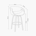 Ver imagem 2 de Kit 4 Banquetas Cozinha Gourmet Base Madeira Apoio Pés Nicole Rivatti