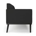 Ver imagem 7 de Poltrona Namoradeira Decorativa Isabella Pés Fixo em Madeira Preto Veludo Preto G19 - Gran Belo