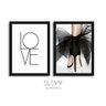 Conjunto de 2 Quadros Decorativos Love Chik:30x45 - 2