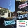 Placa Aberto Fechado Volto Já 3 em 1 - 4