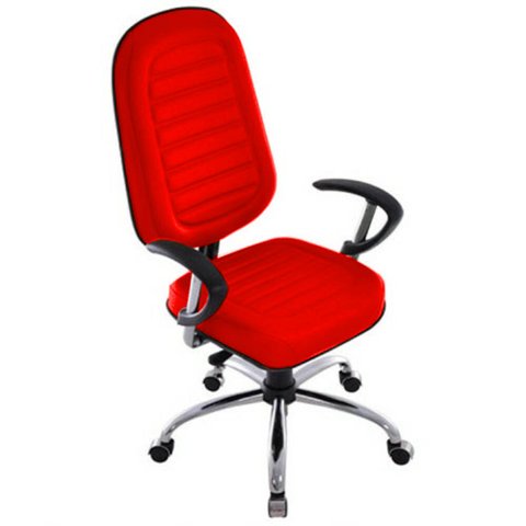 Cadeira para Escritório Presidente Gomada Linha Blenda Vermelho