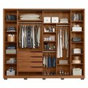 Ver imagem 3 de Guarda Roupa Casal Laredo 4 Portas Flex Nogueira/nude Prime com Espelho e Pés - Demartêz