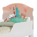 Ver imagem 4 de Cama Infantil Volta Ao Mundo Aventura Proteção Lateral Adesivo Uv Brilhante