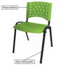 Ver imagem 2 de Cadeira Plástica Realplast 04 Pés - Verde (Polipropileno) - 31203