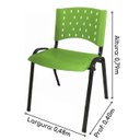 Ver imagem 4 de Cadeira Plástica Realplast 04 Pés - Verde (Polipropileno) - 31203