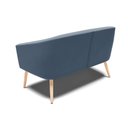 Ver imagem 5 de Namoradeira 02 Lugares Stella Suede Azul Marinho Pés Palito Natural - D’Rossi