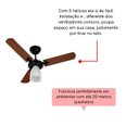 Ver imagem 3 de Ventilador de Teto Marbela Tron 127v Preto/verniz