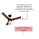 Ver imagem 3 de Ventilador de Teto Marbela Tron 127v Preto/verniz