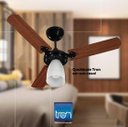 Ver imagem 4 de Ventilador de Teto Marbela Tron 127v Preto/verniz