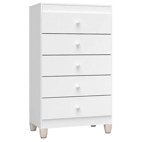 Cômoda Gaveteiro Ternura Baby Branco Brilho - Incorplac