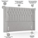 Ver imagem 4 de Cabeceira Cama Box Casal 140cm Estofada Meora P05 Veludo Cinza - Lyam Decor