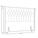 Ver imagem 5 de Cabeceira Cama Box Casal 140cm Estofada Meora P05 Veludo Cinza - Lyam Decor