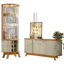 Ver imagem 1 de Aparador para Sala Buffet Mônaco e Cristaleira Marina Cumaru Opala – Madetec