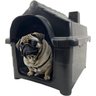 Casinha Cristino Tam. N2 Pet Cachorros Cães Casa Plástico Resistente - Preto - 2