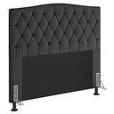 Ver imagem 1 de Cabeceira Cama Box King Itália 195 Cm Suede MV Estofados Italia Cinza claro