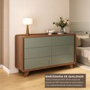 Ver imagem 6 de Cômoda 6 Gavetas 100% Mdf Premium com Corrediças Telescópicas e Pés Elevados Mabel