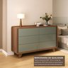 Cômoda 6 Gavetas 100% Mdf Premium com Corrediças Telescópicas e Pés Elevados Mabel - 6