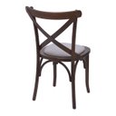 Ver imagem 2 de Cadeira de Madeira Maciça Katrina Cross Estofada em Tecido Suede Turkey