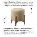 Ver imagem 5 de Kit 2 Puff Decorativo para Sala Redondo Luxo Roma Suede:bege