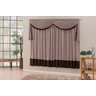 Cortina Veneza 3 Metros para Varão Simples Cor Tabaco - 1