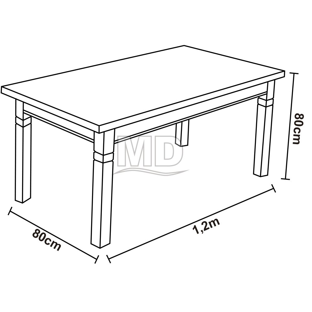 Conjunto Mesa de Jantar 120x80cm Madeira de Demoliçao 4 Cadeiras Mineira Patina - 3