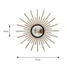 Espelho decorativo de parede redondo com moldura pequeno Mini Cintilante Dourado - 4