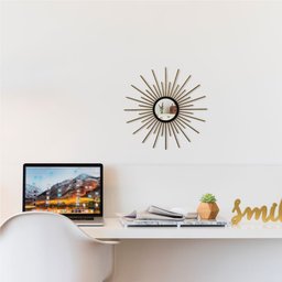 Espelho decorativo de parede redondo com moldura pequeno Mini Cintilante Dourado - 3
