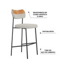 Ver imagem 2 de Kit 2 Banquetas Nile Assento PU Encosto Industrial Whisky e Cinza D'Rossi