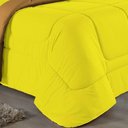 Ver imagem 2 de Kit Edredom Dupla Face + Jogo de Lençol Casal Viúva Nobre 6 Peças Malha 100% Algodão - Amarelo