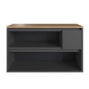 Ver imagem 3 de Balcão Gabinete de Banheiro Suspenso 80 Belarus com 2 Portas e 1 Gaveta Grafite