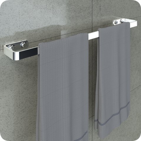 Porta Toalha De Banho Para Banheiro Cromado Plus