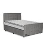 Cama com Cabeceira King Size Estofada Uvaia 195cm Suede: Cinza - 1